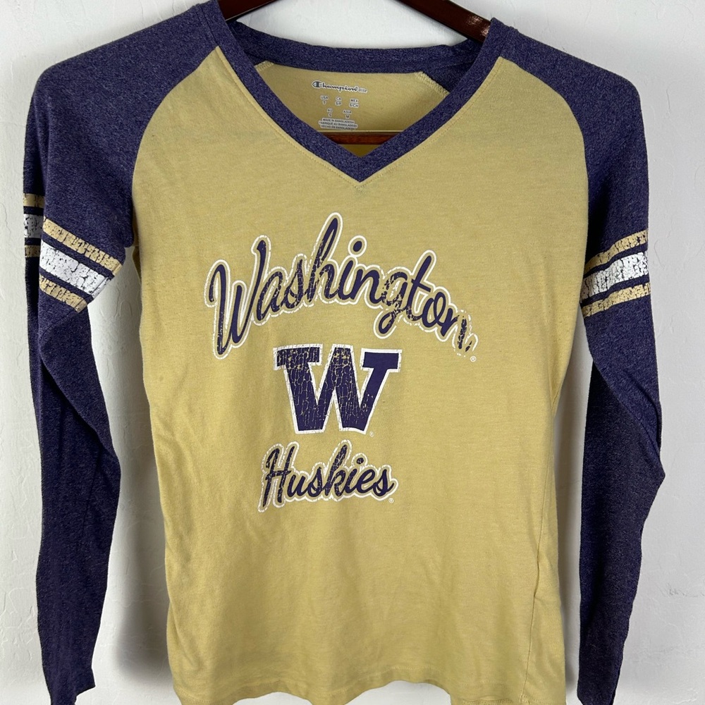 University of Washington Long Sleeve Shirt Small Purple & Gold - Picture 2 of 7